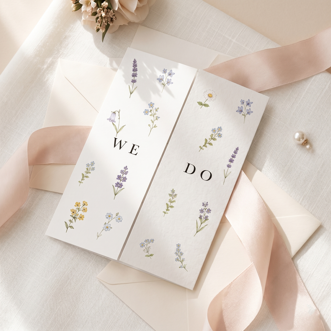 Personalized Botanical Wedding Invitation Suite | Custom Floral Wedding Invitations with RSVP & QR Code