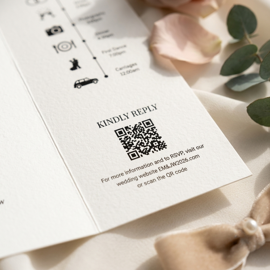 Modern Black and White Wedding Invitation, Personalized Monogram Invitation Suite with RSVP Card