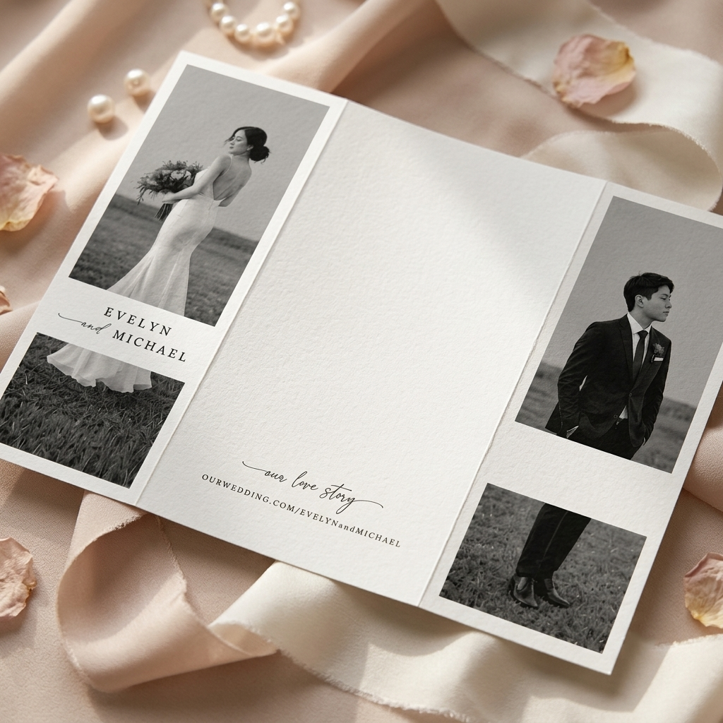 Personalized Wedding Invitation Suite, Elegant Photo Wedding Invitations, Custom RSVP & Details Cards